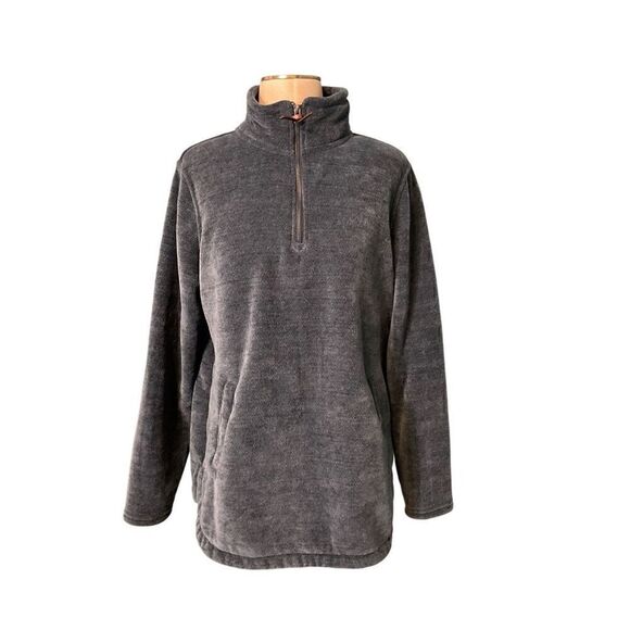 32 Degrees Heat Womens Mock Neck Fleece 1/4 Zip Pullover Sweater Teal Large NWOT - Picture 1 of 13